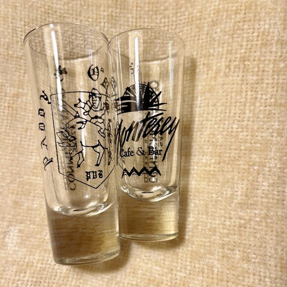 Lot of 2 Suaza Shot Glasses Conmemorativo Natural Gold Tequila Clear VNTG - Picture 8 of 14